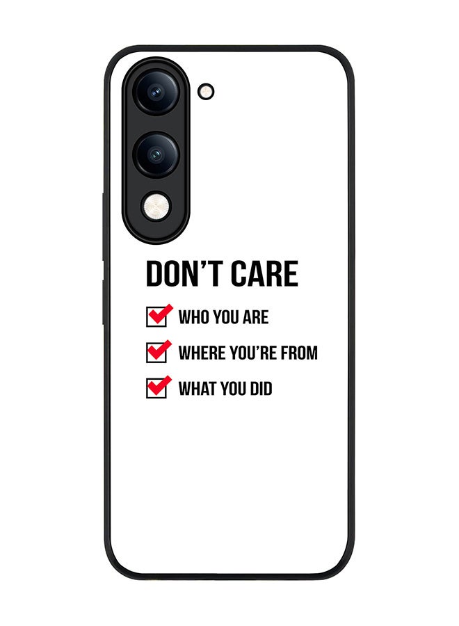 For vivo Y29s 5G / Y19s 5G Case,Slim fit Camera Protection, Shockproof Thin Phone cover  - Don't Care